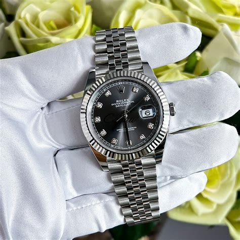 rolex datejust 41 steel diamond|rolex datejust 41 diamond numbers.